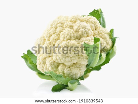 Cauliflower isolated on white background Royalty-Free Stock Photo #1910839543