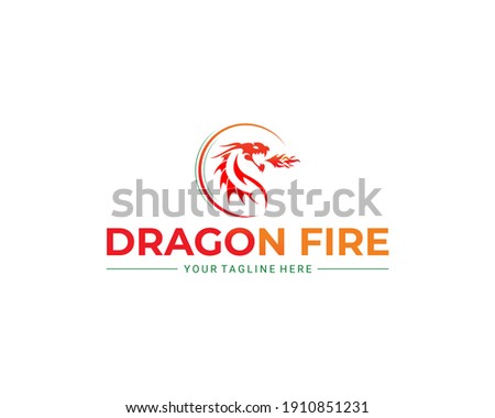 DRAGON FIRE VECTOR LOGO DESIGN 