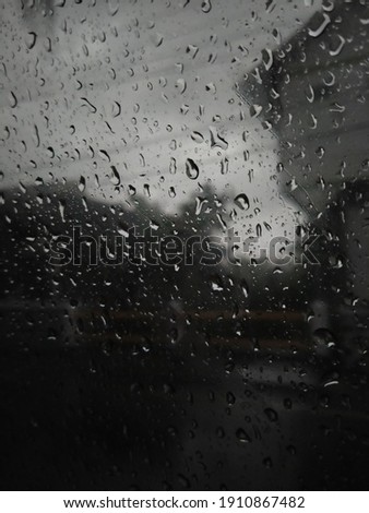 rainy atmosphere in the car