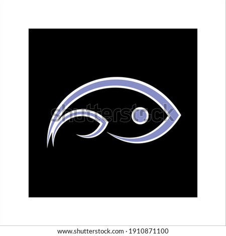 creative fish logo vector design illustration