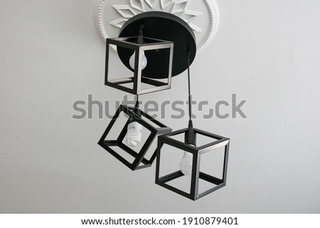 Hanging decorative lamp on the ceiling