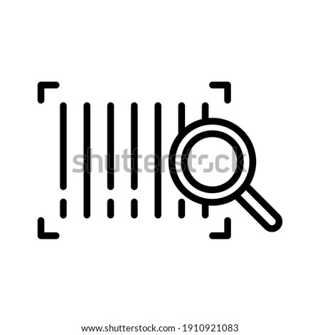 Barcode, search, scan icon vector image. Can also be used for Delivery and logistics. Suitable for use on web apps, mobile apps and print media.