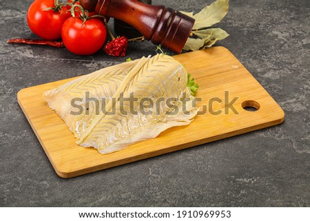 Raw cod fish fillet for cooking