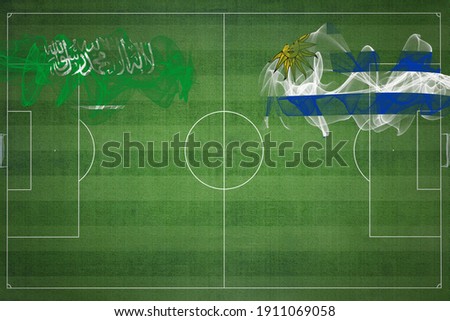 Saudi Arabia vs Uruguay Soccer Match, football game, Competition concept, Copy space