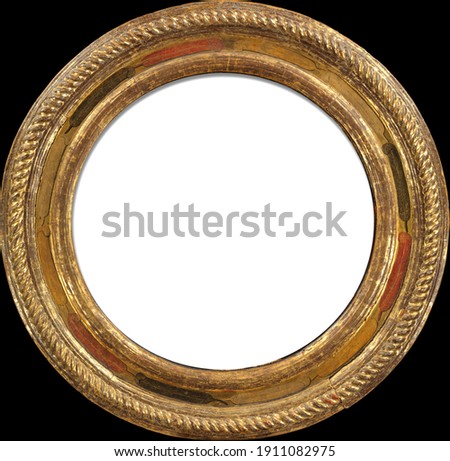old frame gold decorative round