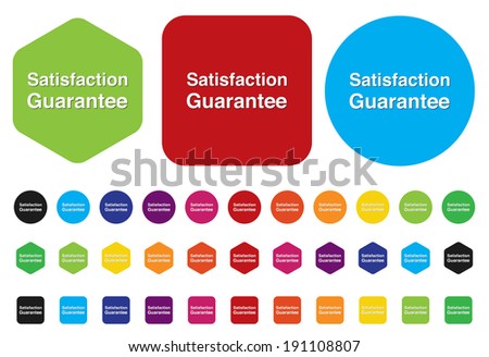 Customer satisfaction guaranteed button