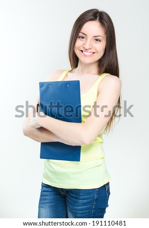 young smiling happy student girl.