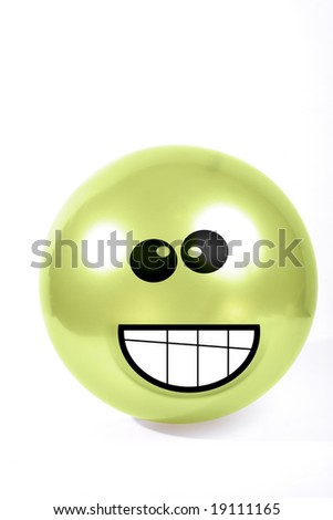 Glossy smiling ball as smile icon