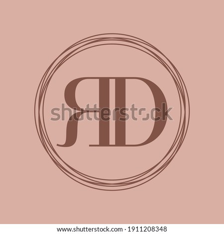 Simple Elegant Initial Letter Type RD Logo Sign Symbol Icon, Logo Design Template