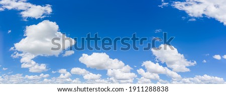 Beautiful panorama blue sky and clouds with daylight natural background.