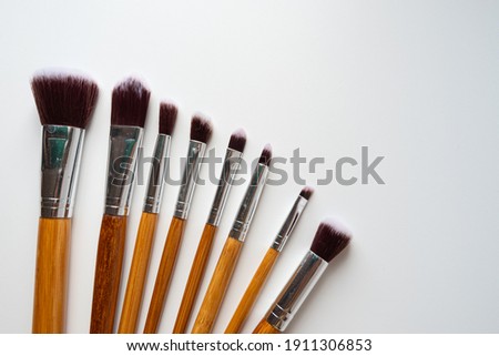 This is a photo makeup brush that can be used for a fashion blog.