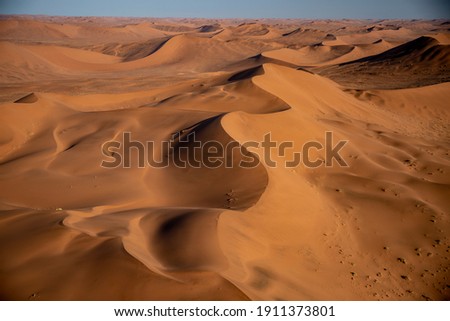 Aerial of Namibian Desert and Sand Dunes 