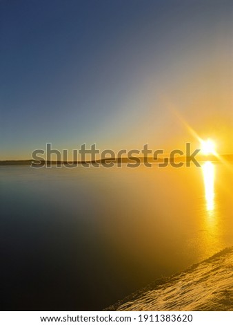 Sunrise at the mud lake Tambukan