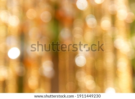 Gold abstract bokeh background Natural light