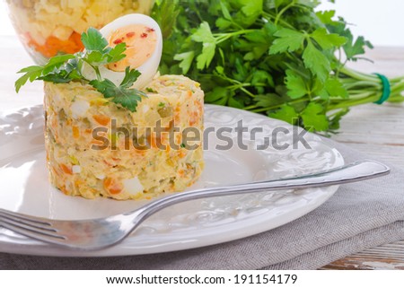 Polish vegetable salad