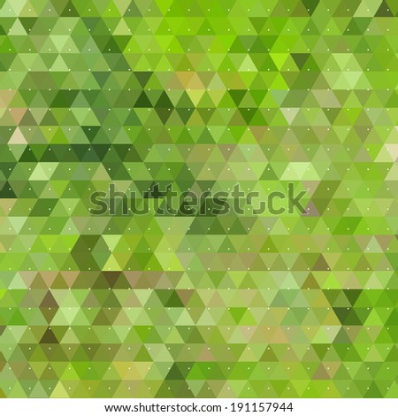 Green abstract triangle background.