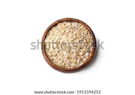 Oatmeal on a white background