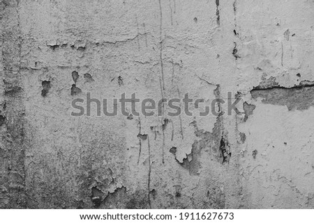Concrete Wall With Peeled Off Surface Background Texture
