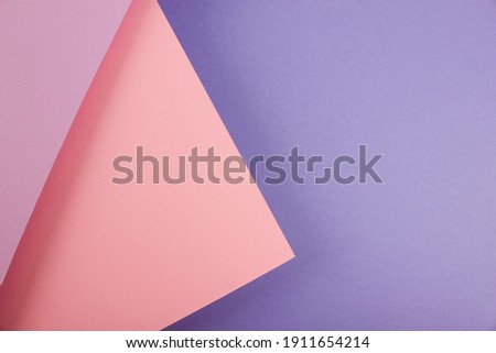 Abstract pastel colored paper texture. Geometric shapes and lines. Minimalist background. Flat lay. Copy space.