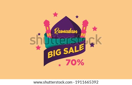 a big sale illustration to welcome the month of Ramadan