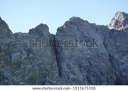 A crevice in the rocks of the "Zabi Koń" mountain, High Tatras