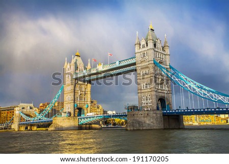  Tower bridge at sunset London