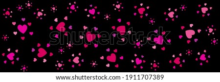 black background with pink love