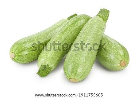 zucchini or marrow isolated on white background with clipping path and full depth of field Royalty-Free Stock Photo #1911755605