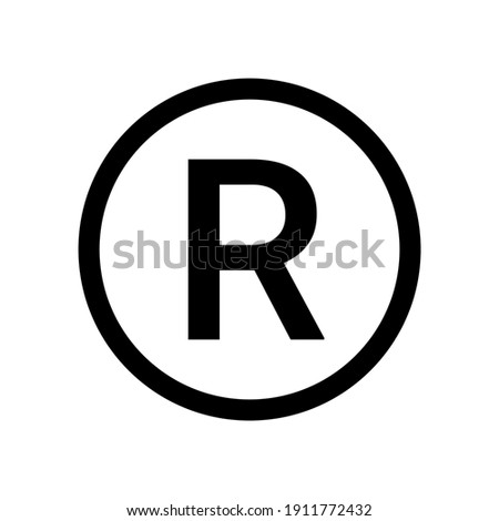 Registered trademark logo icon. Copyright mark symbol icon Royalty-Free Stock Photo #1911772432