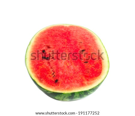 Closeup of watermelon  on white background