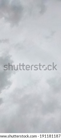 White cloudy sky in rainy season
