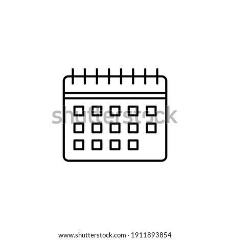 Calendar, schedule icon in color icon, isolated on white background 