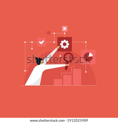 Business analytics intelligence concept, financial charts to analyze profit and finance Royalty-Free Stock Photo #1912025989