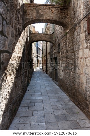 the narrow streets of the Mediterranean riviera