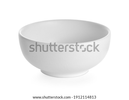 White bowl isolated on white background Royalty-Free Stock Photo #1912114813