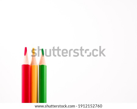 An image of pencil colours isolate on a white background.