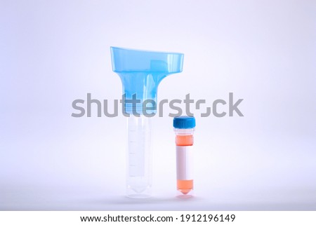 PCR test kit using saliva performed at home Royalty-Free Stock Photo #1912196149