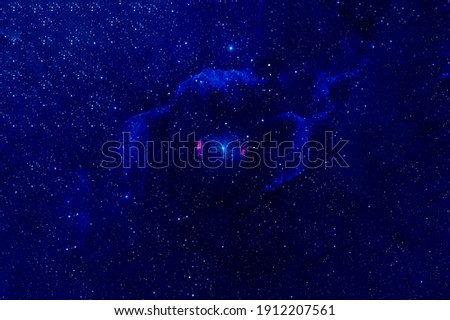 Beautiful blue space. Elements of this image were furnished by NASA. High quality photo