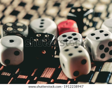 Gambling dices on vintage background