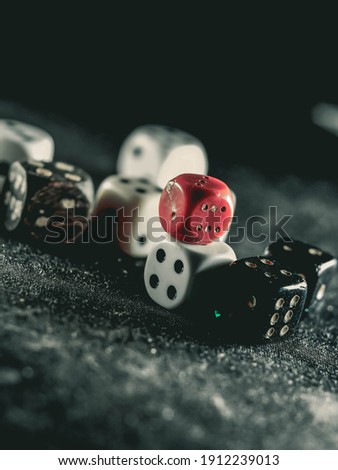 Gambling dices on vintage background
