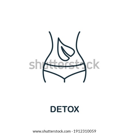 Detox icon. Simple illustration from biohacking collection. Creative Detox icon for web design, templates, infographics Royalty-Free Stock Photo #1912310059