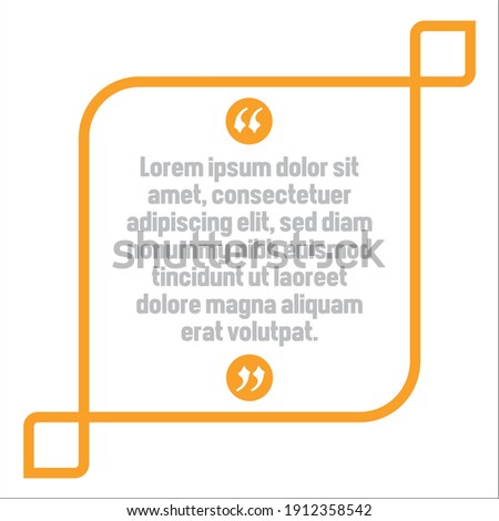 Vector set of Creative quote text template. Quote blank template. Quote bubble. frame of quotes. Print design. Quote form. Template vector set.