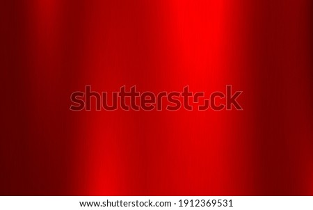 Red metallic radial gradient with scratches. Red foil surface texture effect. Vector illustration. Royalty-Free Stock Photo #1912369531
