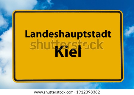 Sign State Capital Kiel Germany german "Landeshauptstadt"