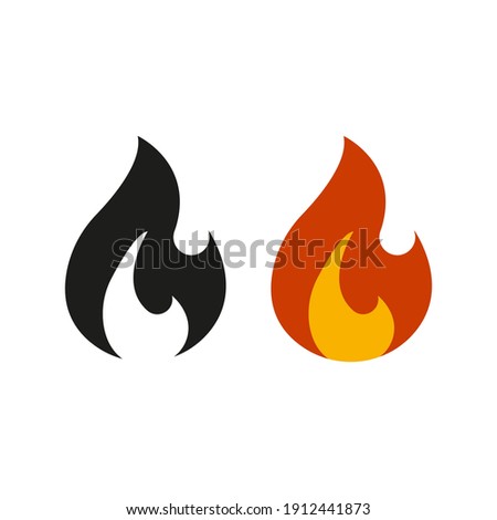 Fire icon. Vector illustration in flat design
