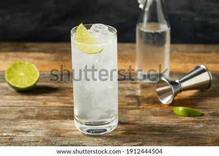 Refreshing Cold Tequila Ranch Water Cocktail with Lime Royalty-Free Stock Photo #1912444504