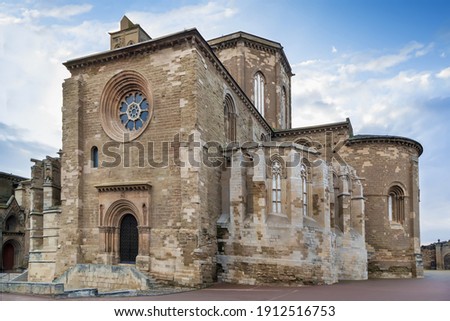 Cathedral of St. Mary of La Seu Vella is the former cathedral church of the Roman Catholic Diocese of Lleida, in Lleida, Catalonia, Spain. Royalty-Free Stock Photo #1912516753