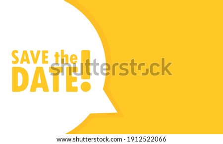 Save the data speech bubble banner. Can be used for business, marketing and advertising. Vector EPS 10. Isolated on white background Royalty-Free Stock Photo #1912522066