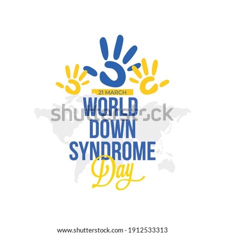 21 march World Down Syndrome Day, vector Royalty-Free Stock Photo #1912533313