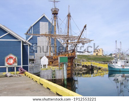 Bonavista NL, replica schooner at dock